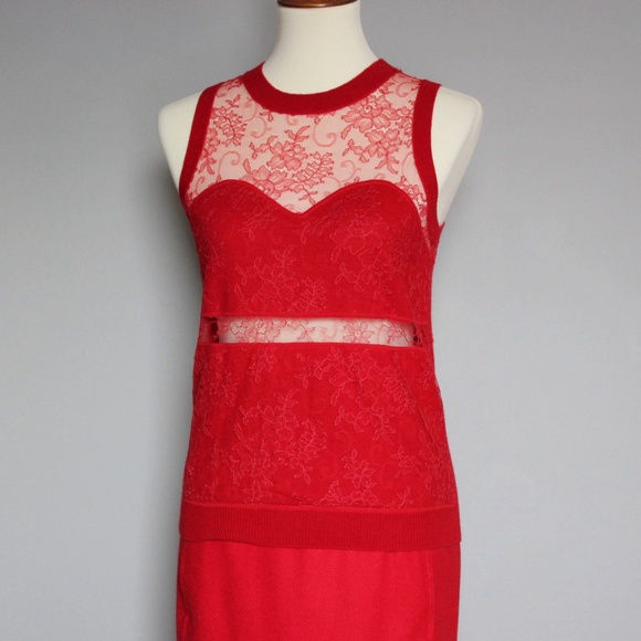 SOLD——— NINA 3 Pc Skirt Top Cardigan Set Wool & Cashmere - Picture 2 of 8